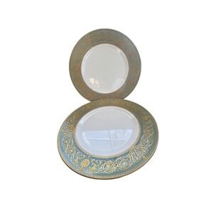Royal Worcester 1966 BALMORAL Fine Bone China England 8" SALAD Plate set‎ of 2